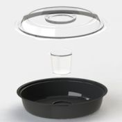 Крышка к контейнеру d200хh52 мм, прозр., ОПС, 400 шт/кор "Kado-Prim" 400 шт/упак РОССИЯ КД-106 К