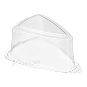 Упаковка для торта [крышка] треуг. 165х115х71[129х95х57] мм, прозр., ПС, 800 шт/кор "Комус" 800 шт/упак РОССИЯ Т-2К