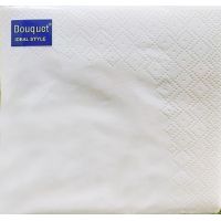 Салфетки 240х240 мм 2-сл., бел., бум., 50 шт/упак "Bouquet" 28 упак/кор РОССИЯ 57350