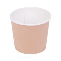 Контейнер 700 мл, d116хh108 мм, без окна, без крышки, крафт-бел., карт., 35 шт/упак "OSQ" Round Bowl 525 шт/кор РОССИЯ Round Bowl 700  kraft