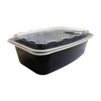 Контейнер 1000 мл 1-секц. 212х148х70 мм, крышка в компл., черн., ПП, 150 шт/кор "Aerosnab" 150 шт/упак РОССИЯ 1266Ч