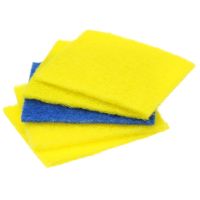 Губка абразивная для посуды 120х100х1 мм, цвет в ассорт., 5 шт/упак "Чисто-Солнышко" 40 упак/кор РОССИЯ ЧС1.5