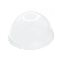 Крышка для стакана d95 мм куполообразная с отверстием, прозр., ПЭТ, 50 шт/упак "Upax-Unity" 1 000 шт/кор РОССИЯ