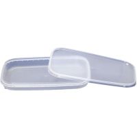 Крышка для контейнера под пресервы и мёд, прямоуг., 124х182х19мм, прозрачная, ПП