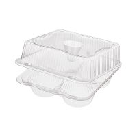 Упаковка прям. внеш. 207x196x91мм, внутр. 4 секции d-64 h-86мм, на 4 корзинки, прозрачная, ОПС