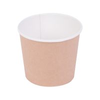 Контейнер 400 мл, d100хh85 мм, без окна, без крышки, крафт-бел., карт., 30 шт/упак "OSQ" Round Bowl 600 шт/кор РОССИЯ Round Bowl 400 kraft