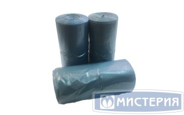 Мешок для мусора 60л, 60х75см, голуб., ПНД