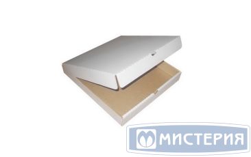 Коробка для пиццы 360х360х40мм, белая, микрогофрокартон Е