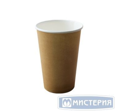 Стакан бумажный 350 мл 1 сл., d90 мм, крафт, карт., 50 шт/упак 1 000 шт/кор РОССИЯ Крафт