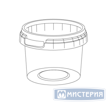 Контейнер для пресервов 120 мл, d69хh53 мм, форма "Банка", контр.замок, крышка в компл., прозр., ПП, 480 шт/кор "Aerosnab" 480 шт/упак РОССИЯ 1508КП