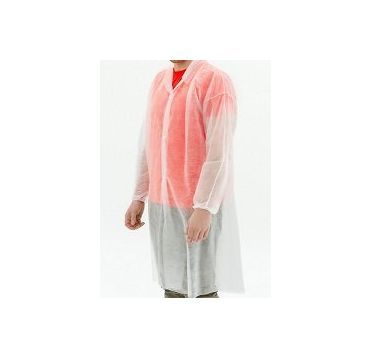Халат р-р 50-52 [XL], 20 гр/м2, бел., нетк. мат-л СМС, 10 шт/упак 10 упак/кор КИТАЙ 25UNT095LC/095-1995
