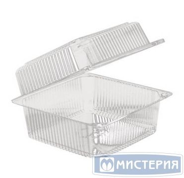 Упаковка для кондит. изделий 550 мл, 1-секц. 121х120х57[98х96х53] мм, неразъем.крышка, прозр., ОПС, 700 шт/кор "Комус" 700 шт/упак РОССИЯ РК-10 (М) (ТТ)