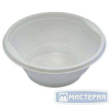 Тарелка глубокая 0.6л, белая, 100 штук