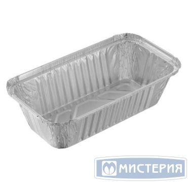 Форма алюминиевая 1-секц. 660 мл 206х113х48 мм, без крышки, алюм., 50 шт/упак 600 шт/кор РОССИЯ R13L