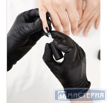 Перчатки виниловые, р-р M, неопудрен., черн., 50 пар/упак 10 упак/кор КИТАЙ