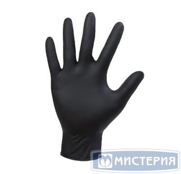 Перчатки нитриловые, р-р M, неопудрен., черн., 50 пар/упак 10 упак/кор КИТАЙ