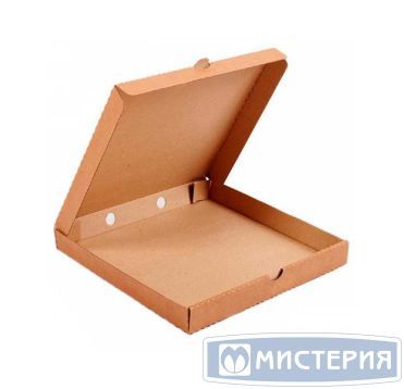 Коробка для пиццы, 300х300х40мм, бурая., микрогофрокартон E