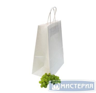 Пакет [260+150]х350 мм с круч. ручками, бел., бум., 250 шт/кор 250 шт/упак РОССИЯ 009-000009-003