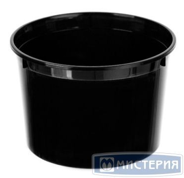 Контейнер для пресервов 500 мл, d112хh75 мм, форма "Банка", контр.замок, крышка в компл., черн., ПП, 198 шт/кор "Aerosnab" 198 шт/упак РОССИЯ 1240Ч