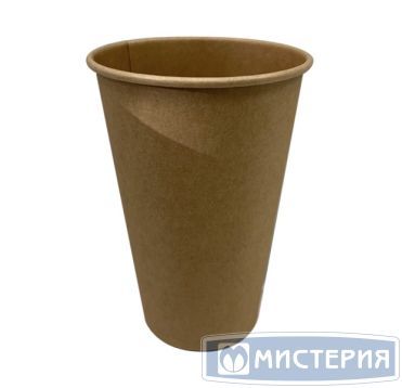 Стакан бумажный 330 мл 1 сл., d80 мм, крафт., карт., 50 шт/упак 1 000 шт/кор РОССИЯ Крафт-крафт
