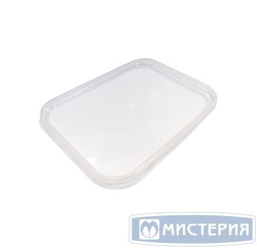 Крышка для контейнера под пресервы и мёд, прямоугольная, 120х91мм, полупрозрачная, ПП