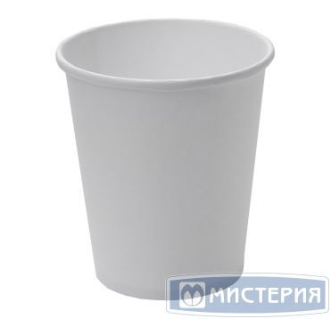 Одноразовый стакан для холодного и горячего, 0.18л, верхний d 73мм нижний d 50мм, h 81мм, белый, однослойный, картон