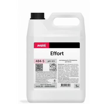 Отбеливатель-пятновыводитель Profit Effort, кислородный, канистра, 5000 мл, 4 штуки в коробке