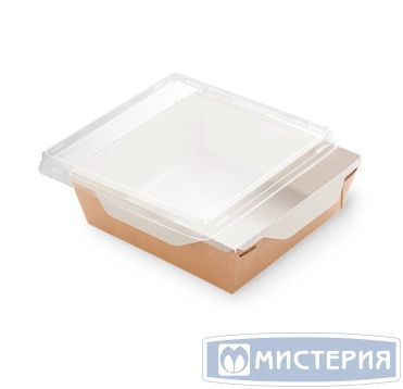 Контейнер 1200 мл, 167х167х63 мм, без окна, без крышки, крафт-бел., карт., 50 шт/упак "OSQ" OpSalad 300 шт/кор РОССИЯ OpSalad 1200