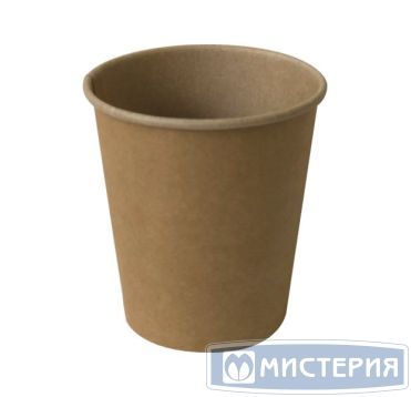 Стакан бумажный 250 мл 1 сл., d80 мм, крафт, карт., 50 шт/упак 1 000 шт/кор РОССИЯ Крафт-крафт