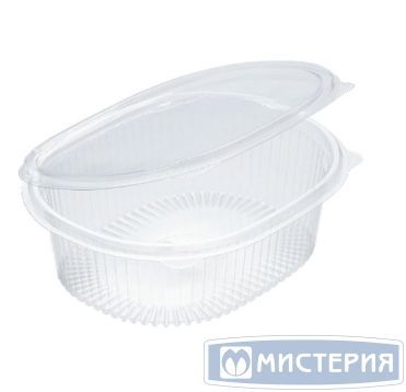 Контейнер 750 мл 1-секц., овал 176,8х147,7х56,5 мм, неразъем.крышка, прозр., ПЭТ, 500 шт/кор "Upax-Unity" 500 шт/упак РОССИЯ КС Кр-750