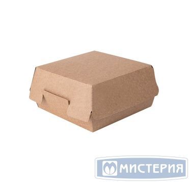 Коробка для бургера [бургербокс] 113х113х112 мм, XL, крафт, карт., 55 шт/упак "OSQ" 440 шт/кор РОССИЯ OSQ BURGER XL
