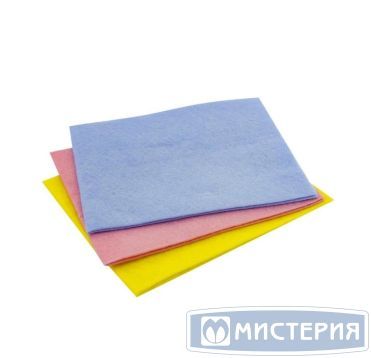 Салфетка из вискозы 300х300 мм, 80 гр/м2, цвет в ассорт., 3 шт/упак 100 упак/кор РОССИЯ