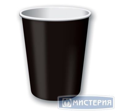 Стакан для холодного и горячего, 0.25/0.273л, дизайн рисуем мелом, черный, картон