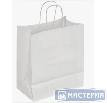 Пакет [240+140]х280 мм с круч. ручками, бел., бум., 250 шт/кор 250 шт/упак РОССИЯ KR-03-80-241428