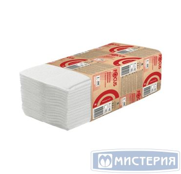 Полотенца бумажные для диспенсеров 240х200 мм 2-сл. Z-сложен., бел., 200 лист/упак "Focus" Premium 12 упак/кор РОССИЯ 5069956