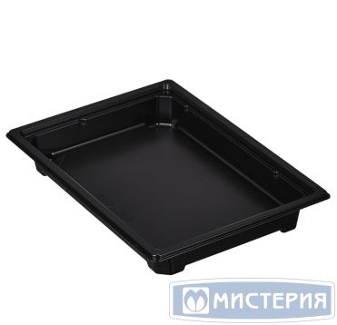 Контейнер для суши 1-секц. 182х127х20мм, без крышки, черн., ПЭТ 280 шт/кор "Комус" 280 шт/упак РОССИЯ С-019 (ЧЕРНАЯ) (ПЭТ)