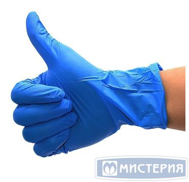 Перчатки нитриловые, р-р L, неопудрен., син., 50 пар/упак 10 упак/кор КИТАЙ 500-201