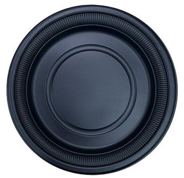 Тарелка одноразовая мелкая d230 мм, черн., кукурузный крахмал, 50 шт/упак 350 шт/кор РОССИЯ