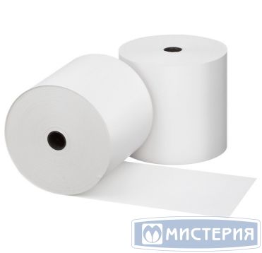Чековая лента 80мм х 80м, d12 мм, бел., термобум. 9 рул/упак 45 рул/кор РОССИЯ СЯ8407