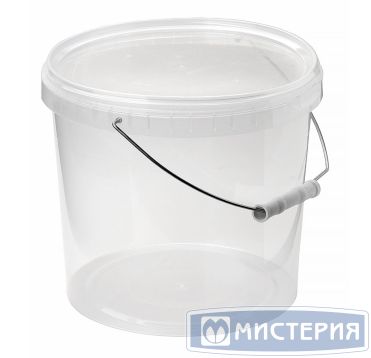 Ведро пищевое 5800 мл, d220хh203 мм, с ручкой, без крышки, прозр., ПП, 25 шт/кор "Альянсупак" 25 шт/упак БЕЛАРУСЬ ДВ-5,8/220 ОС