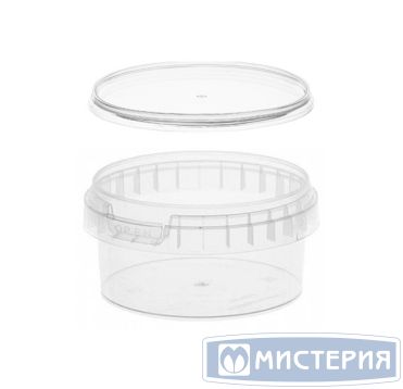 Контейнер для пресервов 210 мл, d95хh46 мм, форма "Банка", контр. замок, крышка в компл., прозр., ПП, 160 шт/кор "Aerosnab" 160 шт/упак РОССИЯ 1208КП