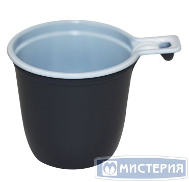Чашка для холодного и горячего, 0.2л, коричневая/белая, ПП