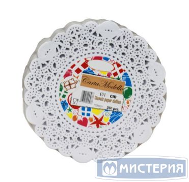 Салфетки сервировочные d 10см (внутр-6см), белые Бумага