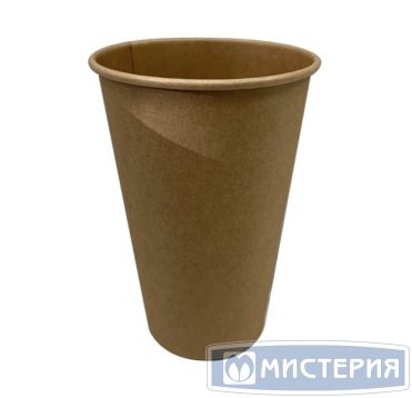 Стакан бумажный 330 мл 1 сл., d80 мм, крафт., карт., 50 шт/упак 1 000 шт/кор РОССИЯ Крафт-крафт