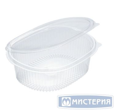 Контейнер 750 мл 1-секц., овал 176,8х147,7х56,5 мм, неразъем.крышка, прозр., ПЭТ, 500 шт/кор "Upax-Unity" 500 шт/упак РОССИЯ КС Кр-750